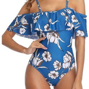 Tempt Me Flounce Printed Retro Bathing Suit